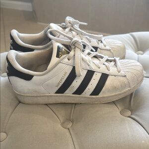 Adidas Superstar White and Black Sneakers